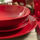 Røde juleplader i stentøj 18 stykker tradition og elegance - Rossano Viadurini