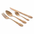 Bestik sæt farvet satin stål komplet 24 stk design - Fantasiapos Viadurini