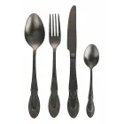 Sort eller guld satin bestiksæt komplet 24 stykker - Fantasy Viadurini