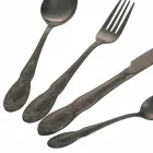 Sort eller guld satin bestiksæt komplet 24 stykker - Fantasy Viadurini