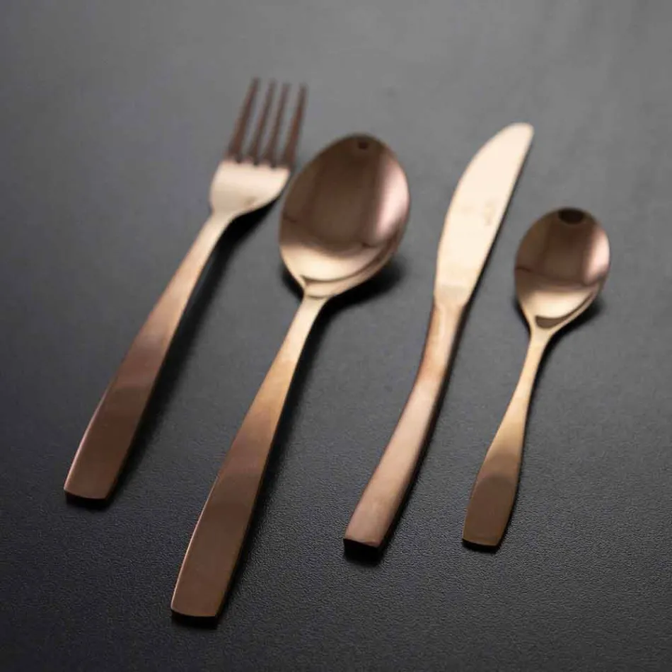 Luksusbestikssæt i 24 dele rustfrit stål - Wisconsinpos Viadurini