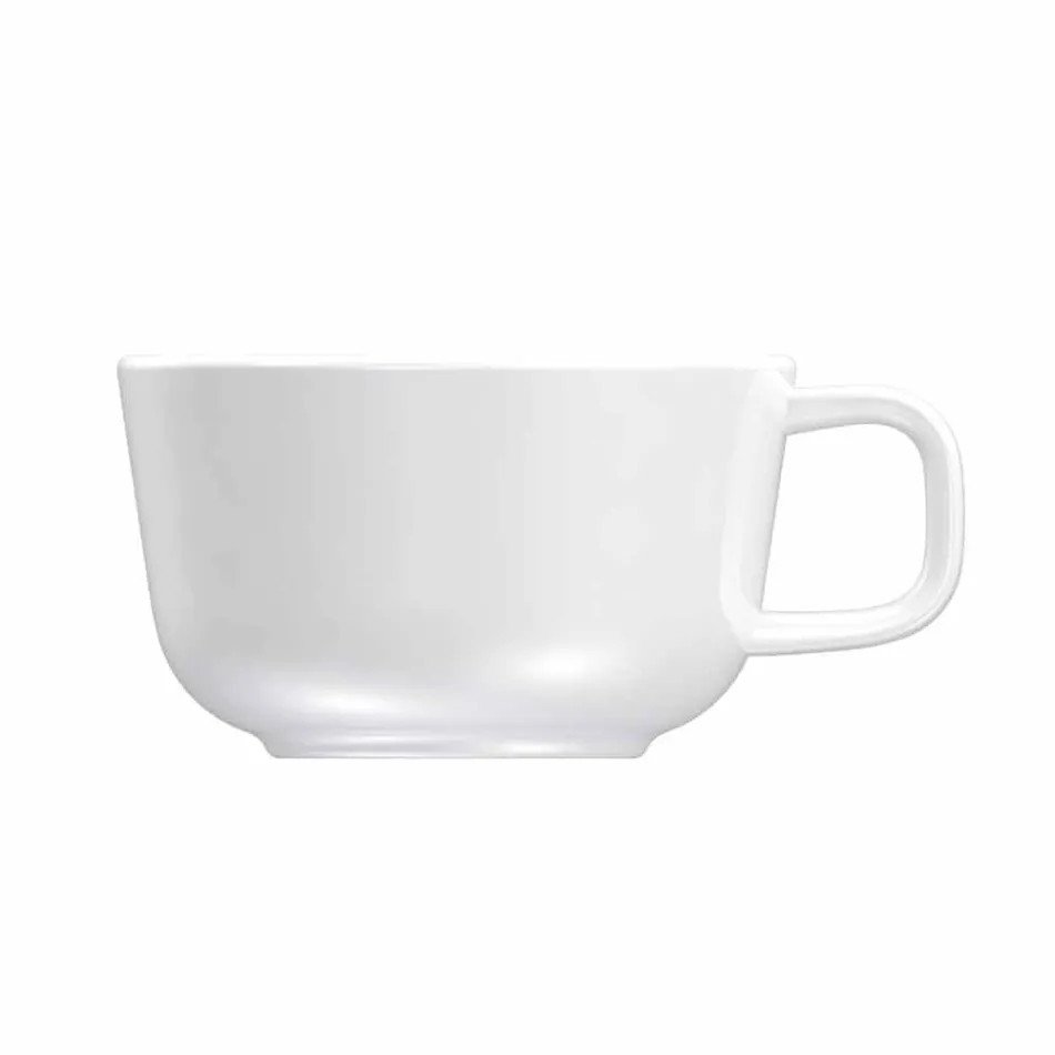 Kop og underkop service med porcelæn tekande og mælkekande 14 stykker - Arktis Viadurini