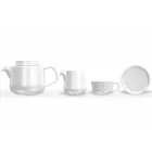 Kop og underkop service med porcelæn tekande og mælkekande 14 stykker - Arktis Viadurini