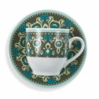 Kaffekopper og underkop Sæt Farvet Porcelæn Dekoreret 12 Stk - Persien Viadurini