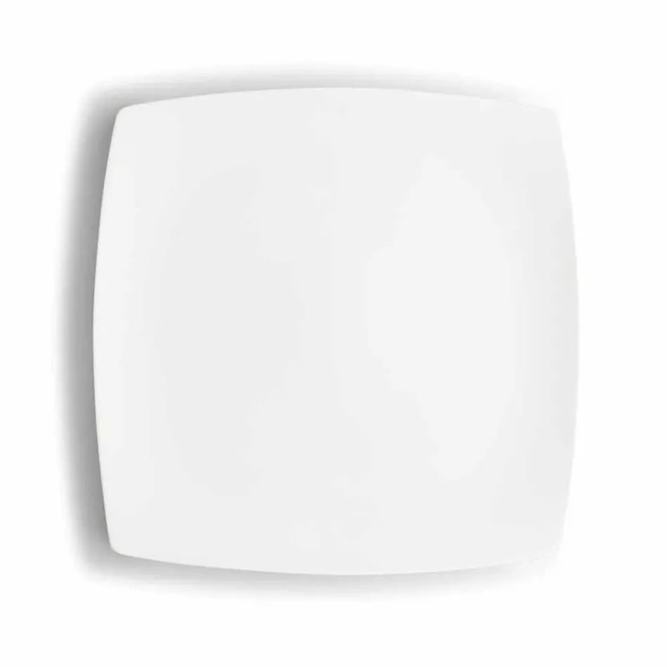 Hvid porcelæn kaffekopper Service moderne design 8 stykker - Duomo Viadurini