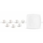 Hvid porcelæn kaffekopper Service moderne design 8 stykker - Duomo Viadurini