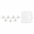 Hvid porcelæn kaffekopper Service moderne design 8 stykker - Duomo Viadurini