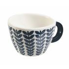 Kaffekopper i stentøj med blå stammedekorationer 12 stykker - Tribu Viadurini