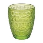 Sæt med 12 vandglas 300 ml i farvet glas og reliefarbejde - Havfrue Viadurini
