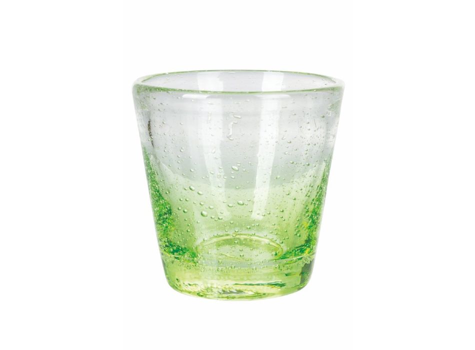 Sæt med 12 likørglas 70 ml i Blown Glass Paste - Rainbow Viadurini