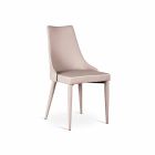 September 4 moderne stole i hvid eller grå imiteret læder Ophelia Viadurini