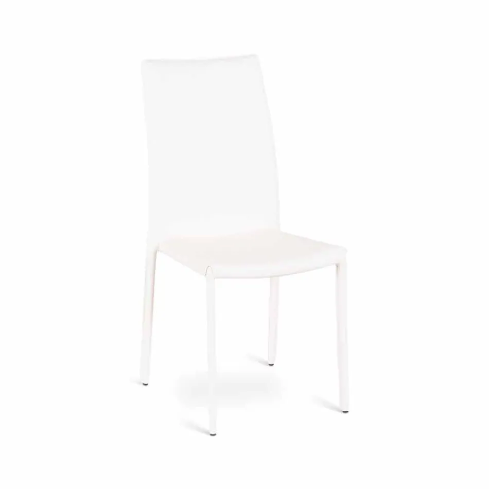 September 4 moderne stole Joy imiteret læder, helt dækket Viadurini