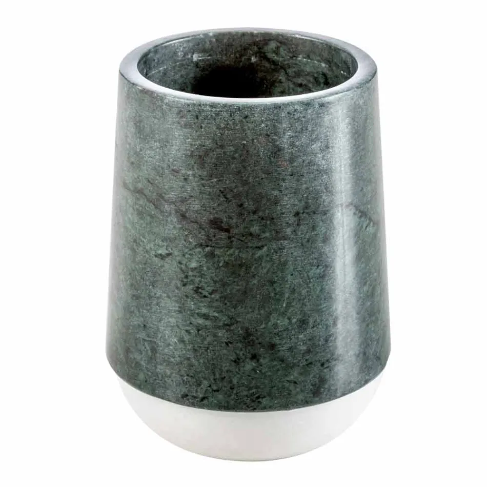 Moderne badeværelse tilbehør i marmoreret Bombei grøn marmor Viadurini