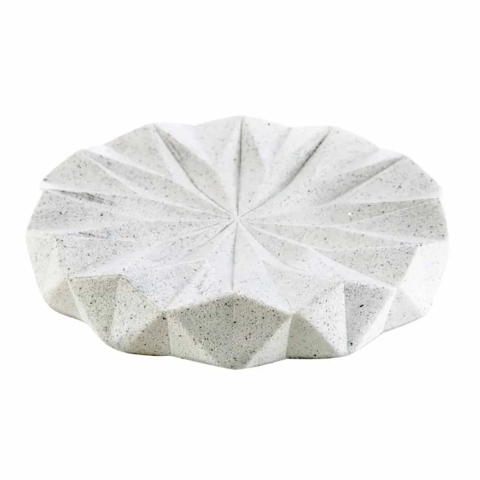 Levice hvid harpiks badeværelse tilbehør sæt Viadurini