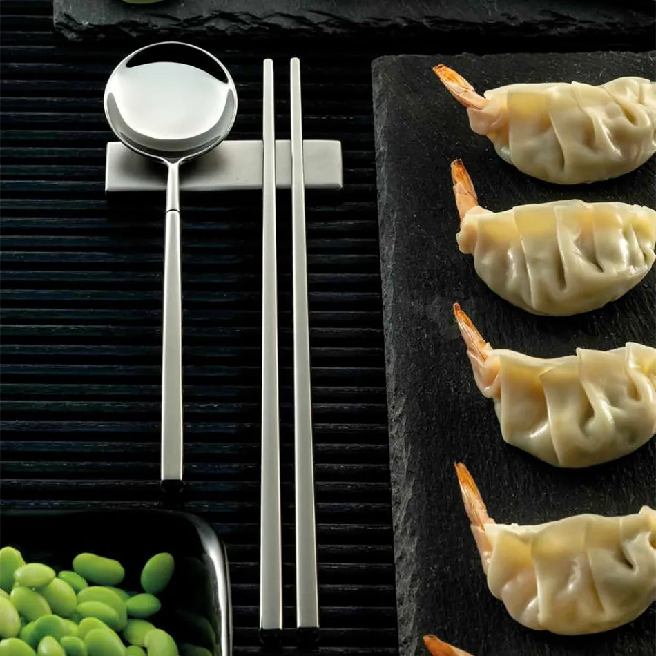 Sæt bestående af frugtske, spisepinde og bestikrest - Osaka Viadurini