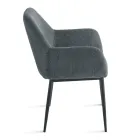 Sæt med 2 polstrede lænestole i farverigt stof og metalstel - Valeria Viadurini