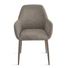 Sæt med 2 polstrede lænestole i farverigt stof og metalstel - Valeria Viadurini