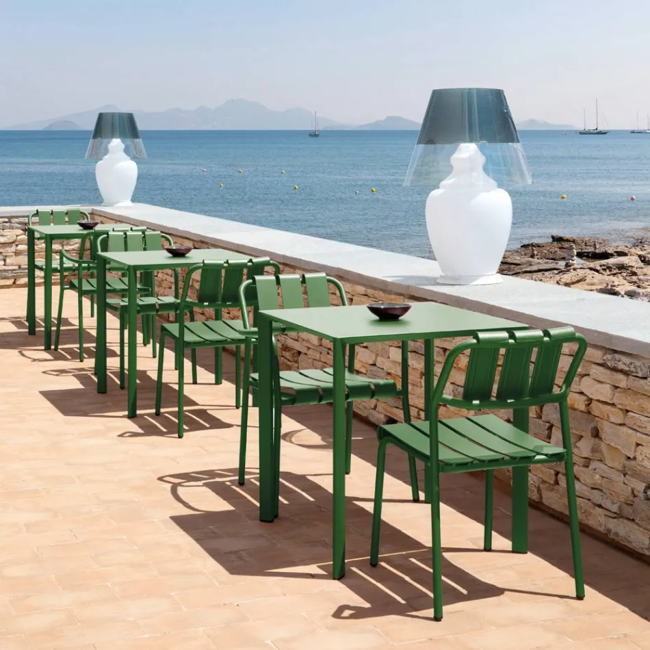 Sæt med 2 havestole lavet udelukkende af aluminium - Resplendent Viadurini