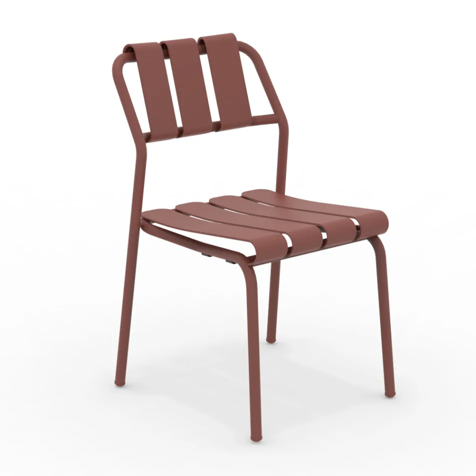 Sæt med 2 havestole lavet udelukkende af aluminium - Resplendent Viadurini