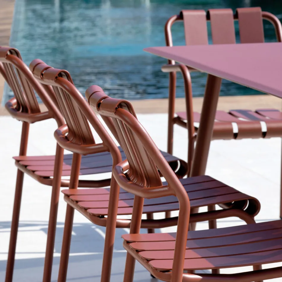 Sæt med 2 havestole lavet udelukkende af aluminium - Resplendent Viadurini