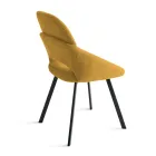 Sæt med 2 polstrede stole i farverigt stof og metalstel - Damian Viadurini