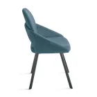 Sæt med 2 polstrede stole i farverigt stof og metalstel - Damian Viadurini