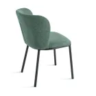 Sæt med 2 polstrede stofstole med malet metalstel - Leandra Viadurini