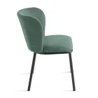 Sæt med 2 polstrede stofstole med malet metalstel - Leandra Viadurini