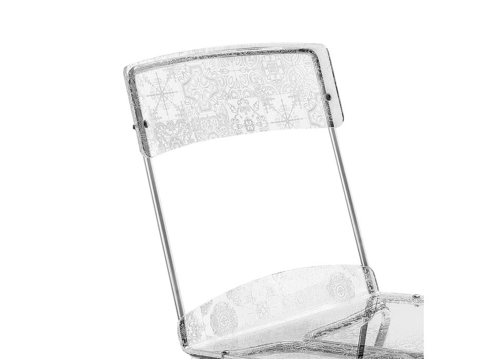 Sæt med 2 stabelbare plexiglasstole lavet i Italien - Nala Viadurini