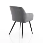 Sæt med 2 stole i fløjlseffekt stof - Plutonium Viadurini