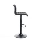 Sæt med 2 barstole i syntetisk læder og stål - kalium Viadurini