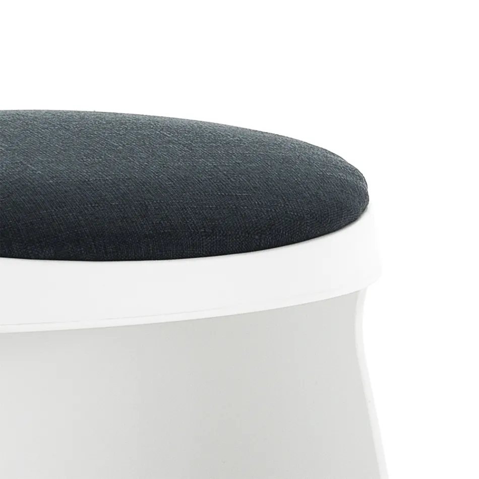 Sæt med 2 polypropylen skamler og stof sæde - ansjos Viadurini