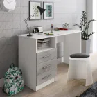 Sæt med 2 polypropylen skamler og stof sæde - ansjos Viadurini