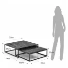 Sæt med 2 sofaborde i MDF med marmorfinish - Osmium Viadurini