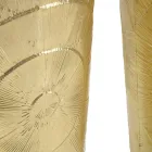 Sæt med 3 gyldne jernvaser med cirkulære dekorationer i relief - Walter Viadurini