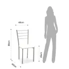 Sæt med 4 stole med gråmalet metalstruktur - Galletto Viadurini