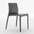 Sæt med 4 udendørs og indendørs stole i polypropylen i forskellige farver - bygget Viadurini