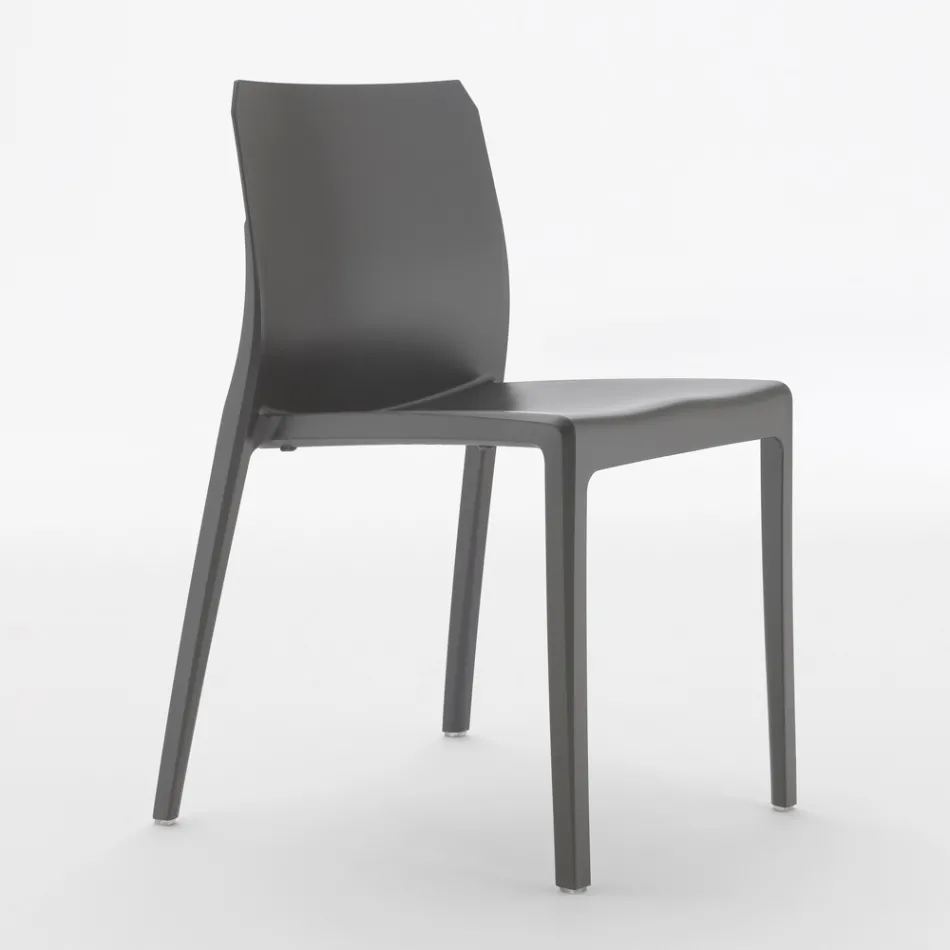 Sæt med 4 udendørs og indendørs stole i polypropylen i forskellige farver - bygget Viadurini