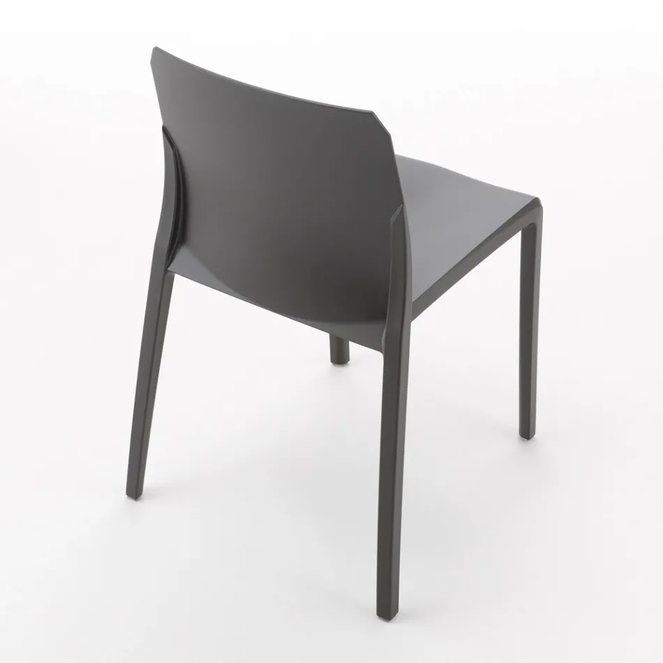 Sæt med 4 udendørs og indendørs stole i polypropylen i forskellige farver - bygget Viadurini