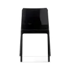 Sæt med 4 udendørs og indendørs stole i polypropylen i forskellige farver - bygget Viadurini