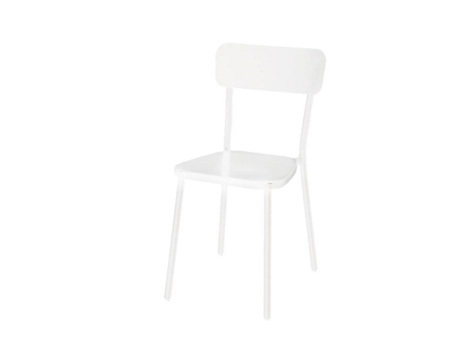 Sæt med 4 udendørs stole i epoxy pulverlakeret aluminium - Zuna Viadurini