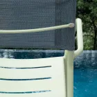 Sæt med 4 havestole i galvaniseret metal og batyline - Prestigio Viadurini