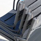 Sæt med 4 havestole i galvaniseret metal og batyline - Prestigio Viadurini