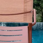 Sæt med 4 havestole i galvaniseret metal og batyline - Prestigio Viadurini