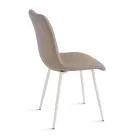 Sæt med 4 polstrede stofstole til stuen med metalbase - Projekt Viadurini