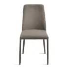 Sæt med 4 polstrede stole i farverigt stof og polstret stel - Luciana Viadurini