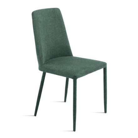 Sæt med 4 polstrede stole i farverigt stof og polstret stel - Luciana Viadurini