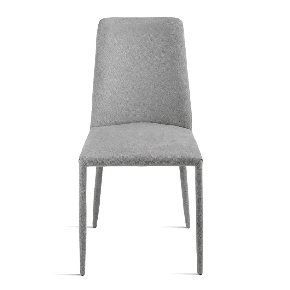 Sæt med 4 polstrede stole i farverigt stof og polstret stel - Luciana Viadurini