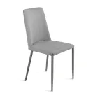 Sæt med 4 polstrede stole i farverigt stof og polstret stel - Luciana Viadurini