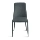 Sæt med 4 polstrede stole i farverigt stof og polstret stel - Luciana Viadurini